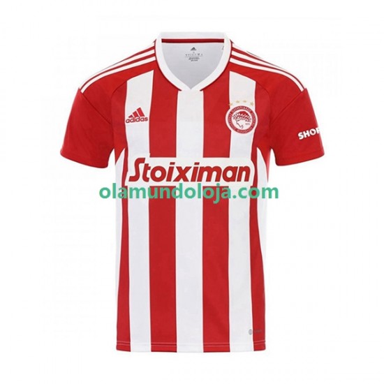 Camisola Olympiacos Homem Equipamento Primeiro 2022-2023 Manga Curta
